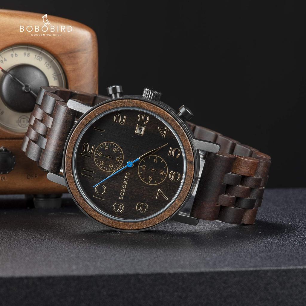 Bobo bird Мужские деревянные часы ЛегкиеАналоговыеКварцевые