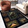 Gothic Insect Collection Pattern Rug Floor Mat for Living Room or Bedroom Soft and Comfortable Carpet a Gift for Birthday and Holiday.