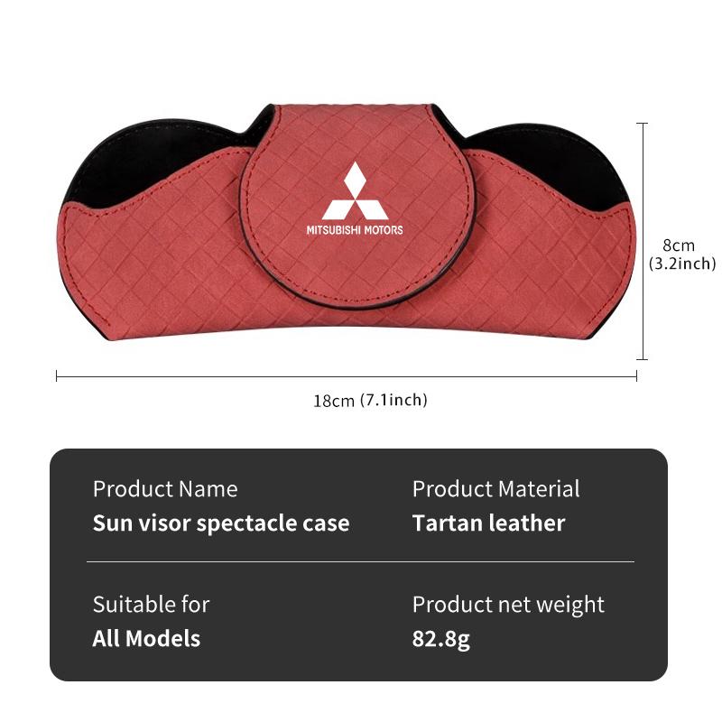 Universal Car Sunglasses Storage Box Sun Visor Glasses Case For Mitsubishi Outlander Lancer Eclipse Mirage Xpander Attrage