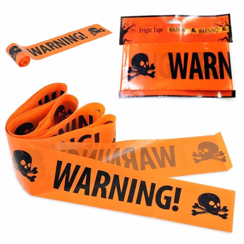Halloween Warning Tape Signs Window Prop Party Danger Warning Line 600x8cm Decoration Witch Balloons AVE