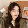 Fashion Large Frame Anti Blue Light Glasses Metal Frame Glasses Lightweight Comfortable Transparent Glasses For Women Men