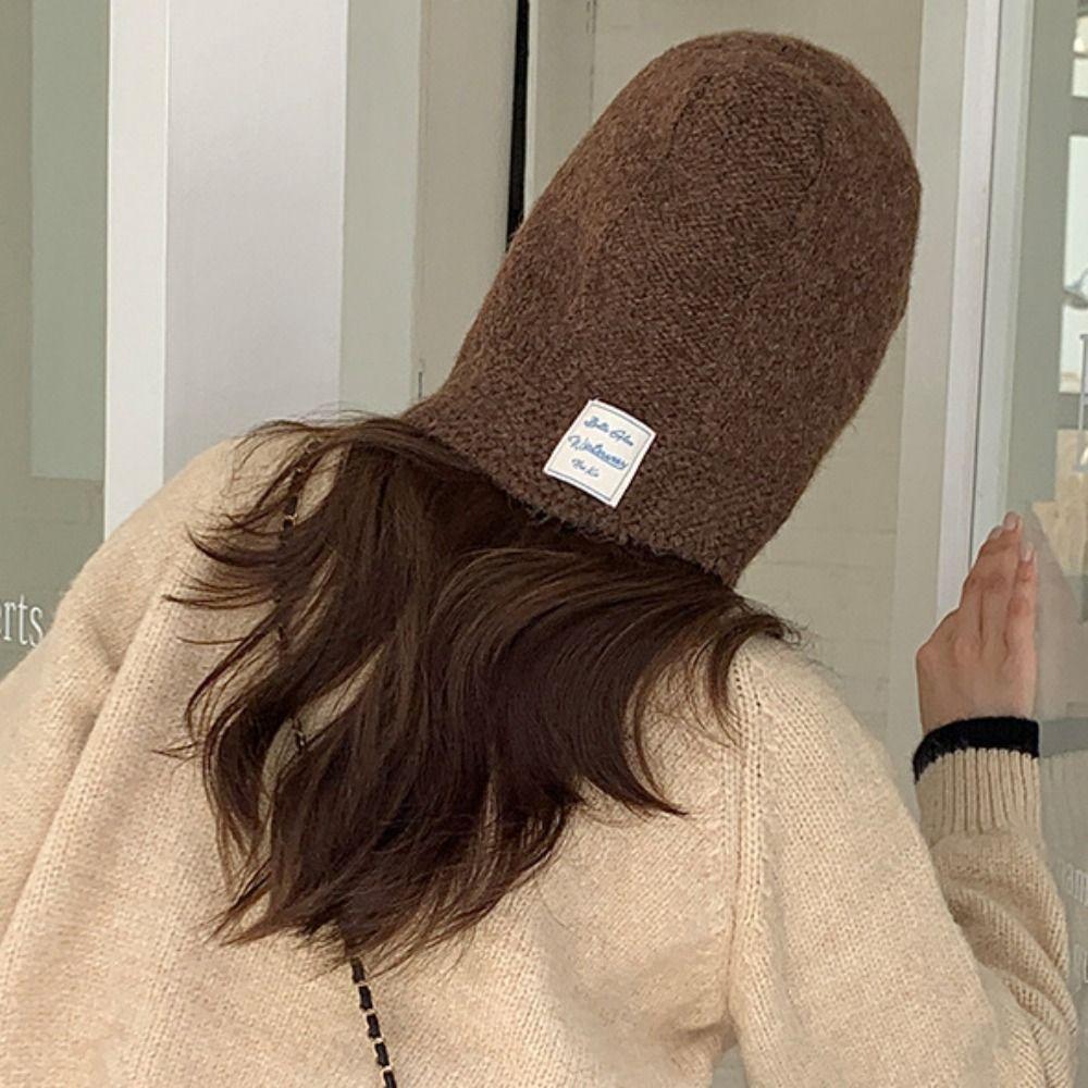 Coldproof Knitted Balaclava Hat Woolen Pullover Cap Fashion Neck Collar Beanies Cap  Outdoor