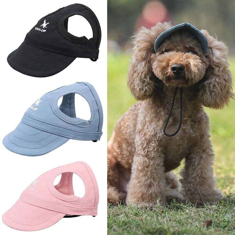 Adjustable Cat Dog Travel Sun Cap Pet Baseball Hat Visor Hat Ear Holes