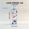 1PC Santa Gnome Snow Christmas Pattern Print 750ml Color Plastic Sports Water Bottle Leakproof Flip Straw Lid Suitable for Sports Office Home Use