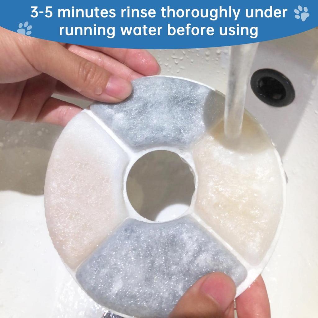 Replacement Activated Carbon Filter For Cat Water Drinking Fountain Replaced Filters Supplies Flower Round Fountain Dispenser