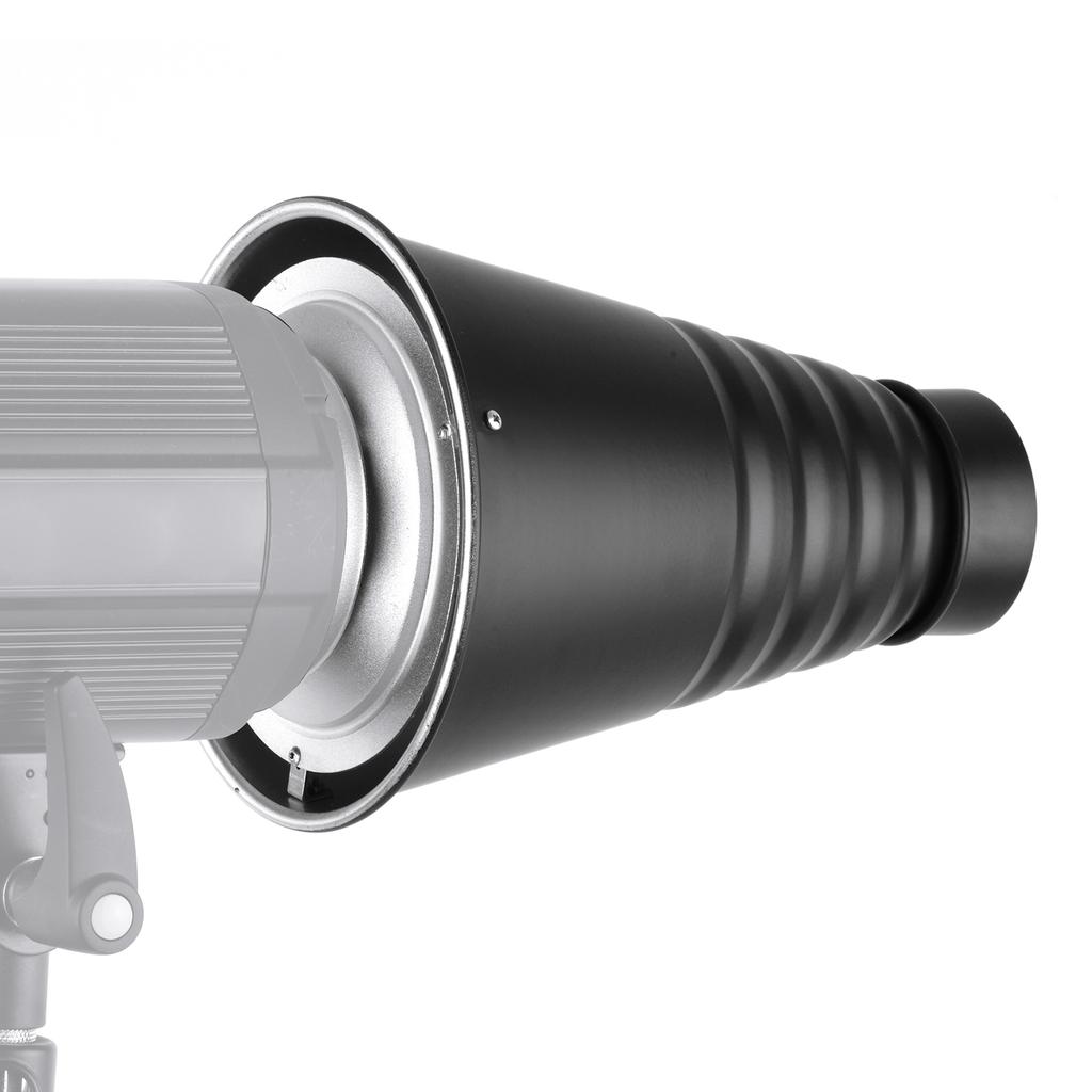 Большой металлический конический снут с сотовой решеткой 5 цветных фильтров Алюминиевый сплав для студийной вспышки с креплением Bowens