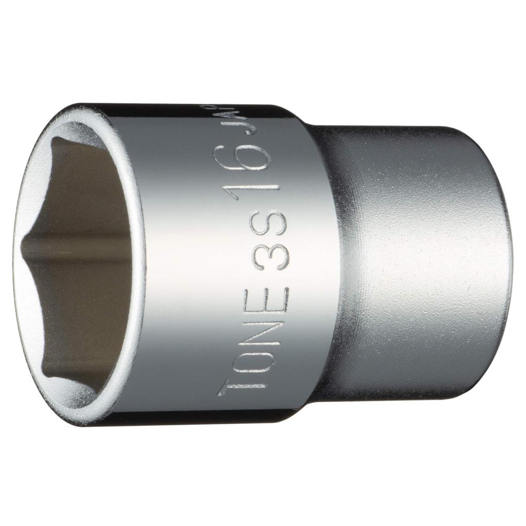TONE Socket Insertion Angle Width Across Flats 16mm (hexagonal) 3S-16 9.5mm (3/8")
