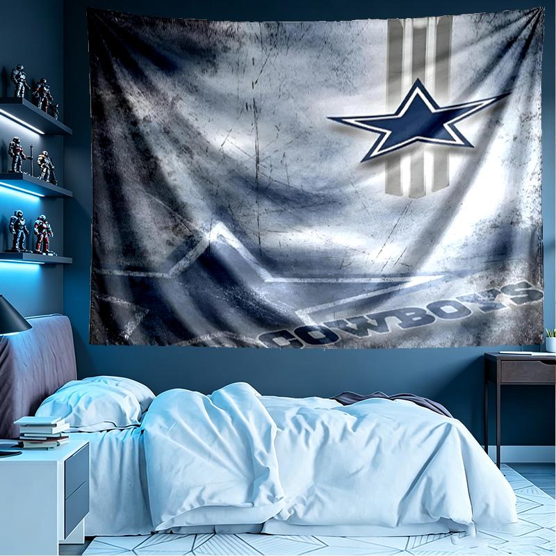 Dallas Cowboys Print Tapestry, Lightweight Wall Hanging, for Bedroom, Dorm, Living Room, Home Art Decor, Birthday Christmas Gift for Friends