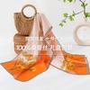 Womens Silk Scarf Fashionable Versatile Shawl 100% Mulberry Printed High-end Sense Accessory