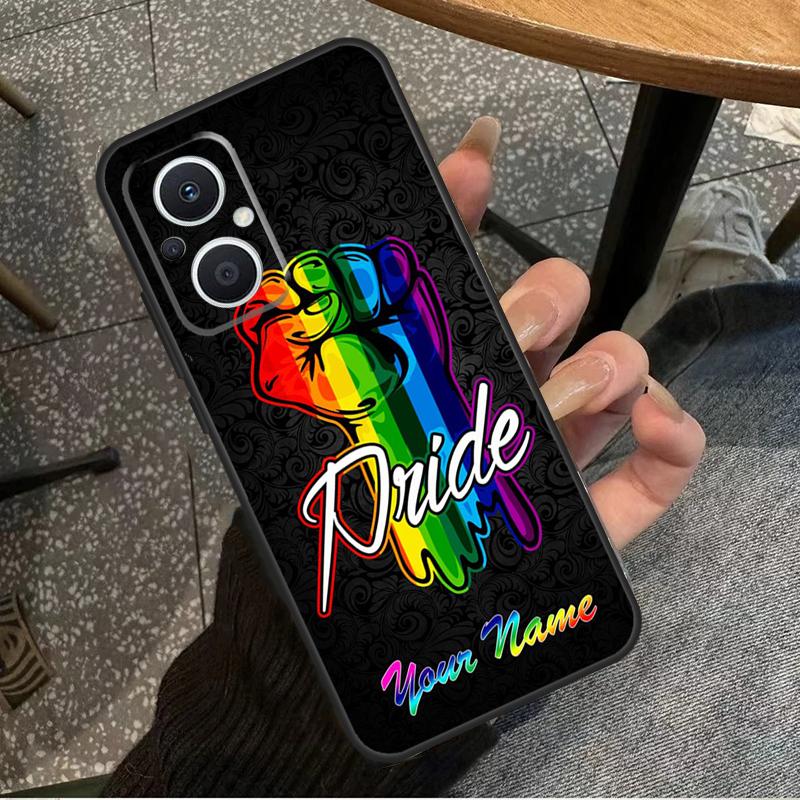 lgbt Pride Personalised Name Case For OPPO Reno 7 8 10 Pro 8T 2Z 4Z 5Z 6 Lite OPPO Find X6 Pro X2 X5 Lite X3 Neo Cover