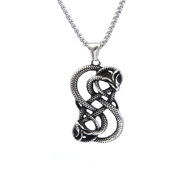 Dragon Titanium Steel Pendant, Retro Men's and Women's Necklace, Nordic Stainless Steel Pendant.
