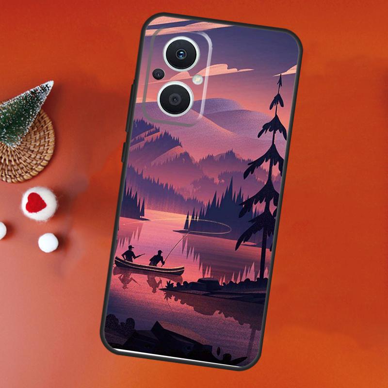 Чехол для рыбалки на окуня для OPPO Find X9 X8 X5 X6 Pro OPPO Reno 14 12 10 13 Pro 14F 13F 12F 11F 7 8 Lite