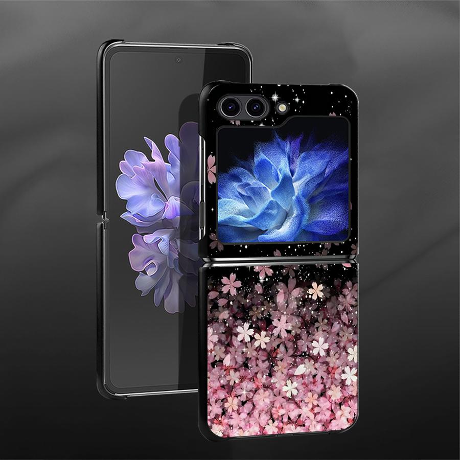 Чехол 'Цветущая вишня и ромашка' для Samsung Galaxy Flip6 Flip3 Flip7 FE Flip5 Z Flip 7 6 5 4 3 Flip4 Задняя крышка телефона Funda