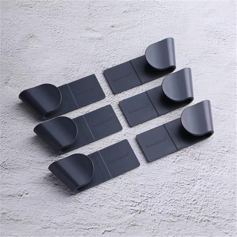 Wall-Mounted Punch-Free Pot Lid Storage Rack with Sticky Hooks