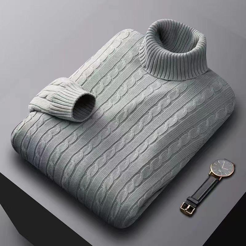 Men's Plus Velvet Thermal Underwear & Turtleneck Sweater - Zodiac Tiger/Rabbit Year Winter Collection