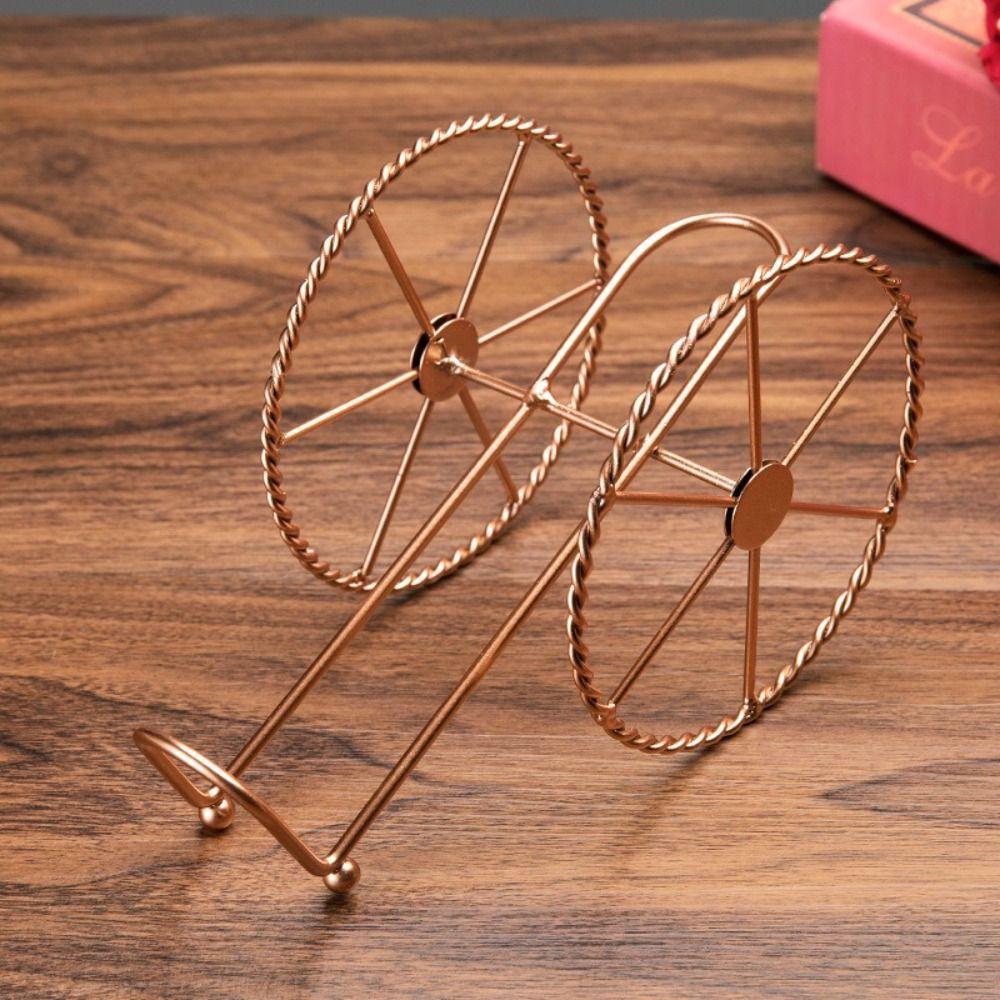 Wheels Design Red Wine Rack Home Bar Decor Wine Holder Durable Wine Display Holder Kitchen