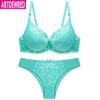 Sexy Plus Size Women Lace Bra Set Underwear Push Up Bra and Brief Sets Ladies Bra Panty Sets
