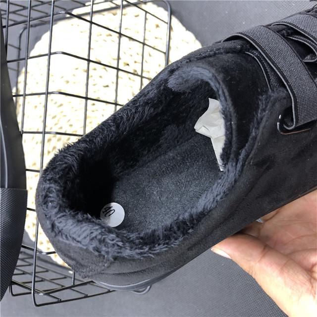 Новое поступление модные зимние черные бархатные теплые хлопковые мокасины без застежек Zapatos de hombre