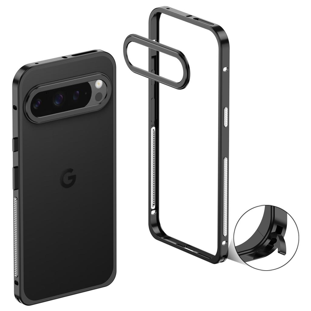 Бамперы для Google Pixel 9 Pro XL Металлическая рамка Чехол для отвода тепла с защитой объектива