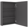 LED Bathroom Mirror Cabinet Gray 50 x 13 x 70 cm