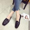 Size 35-42 Square Toe Summer Shoes for Women Embroidery Designer Shoes Soft Slipon Loafers Moccasin Leisure Women's Ballet Flats