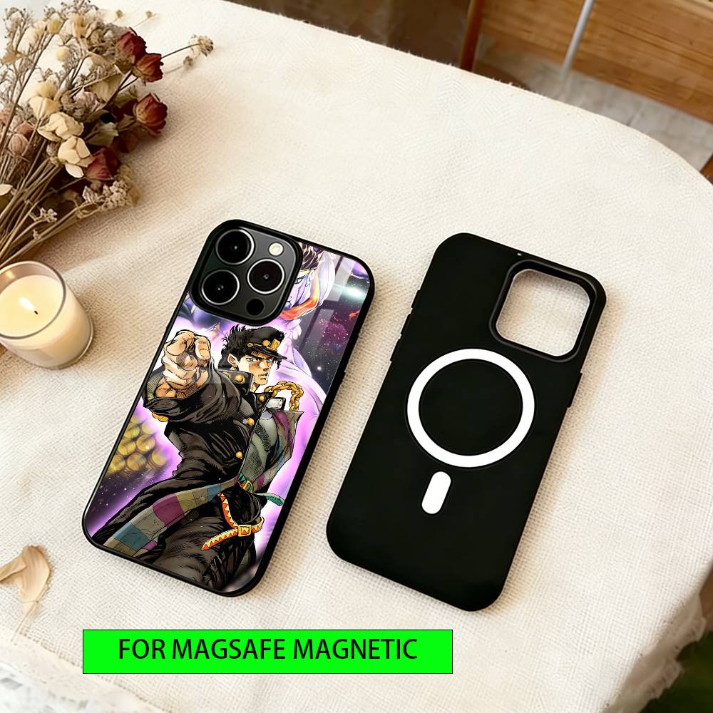 Чехол для телефона JoJo's Bizarre Adventure Магнитный с Magsafe Беспроводная зарядка Для iPhone17,16,15,14,13,12,11 Plus,Pro