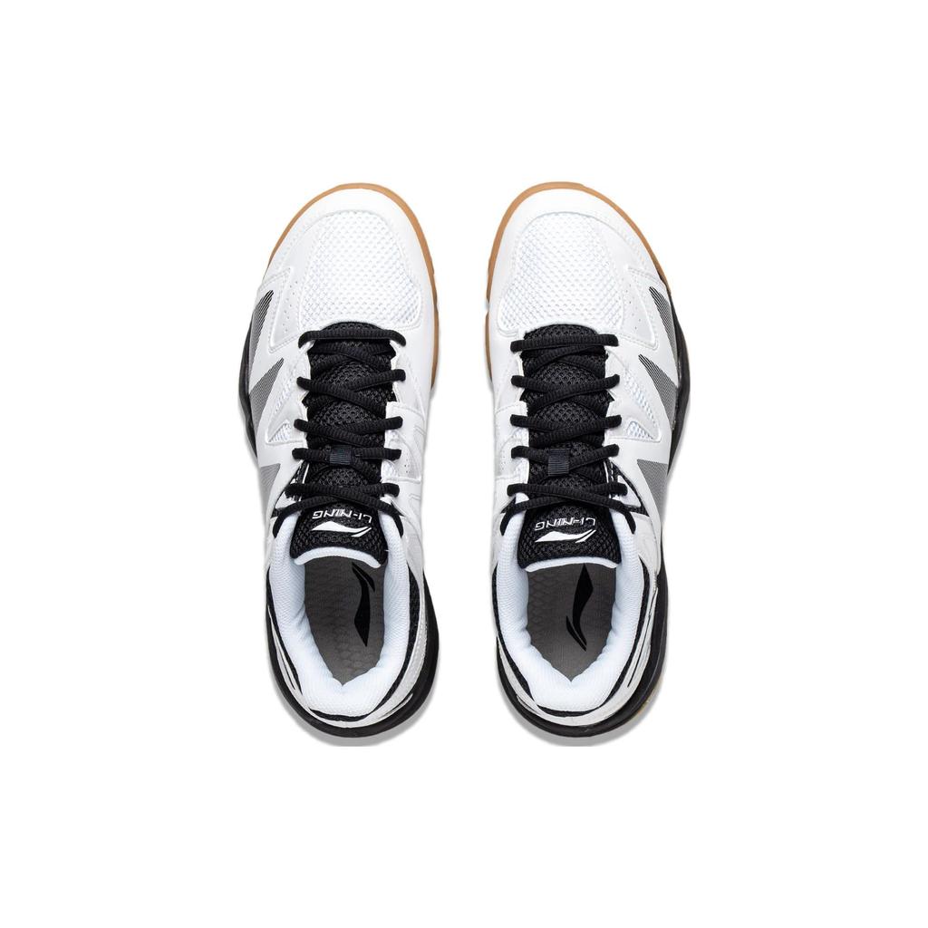 Li-Ning Durable Breathable Low-Top Badminton Shoes Unisex Shoes White Black AYTT025-1