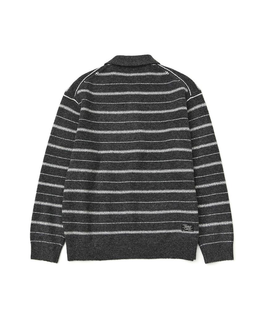 WMC Striped Collar Knit_Grey