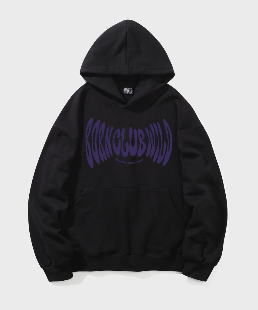 Худи El Bon Wild Oversized Черное (фиолетовый)