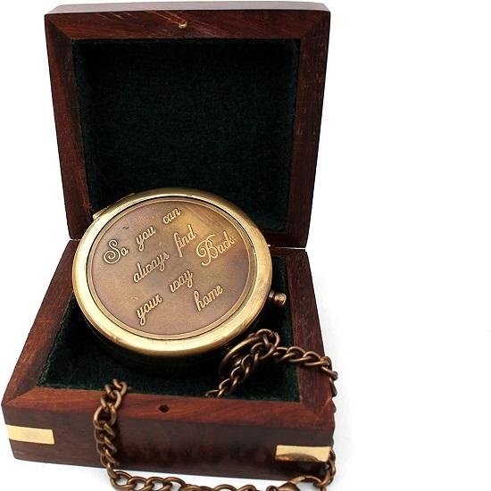 Чтобы вы всегда могли найти дорогу домой, походный компас на день рождения, годовщину, День святого Валентина, выпускной