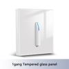 Wall Light Switch Panel Tempered Glass International Switch Self-reset 1/2/3/4 Gang 1/2 Way LED Indicator Piano Key Wall Panel