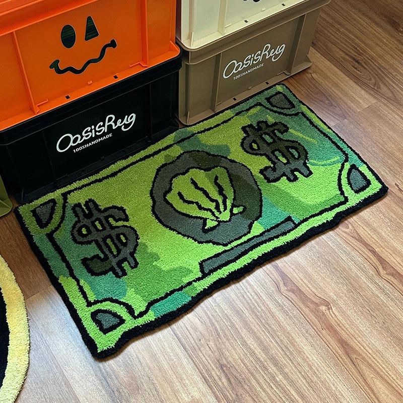 Coin Pattern Carpet, Spongebob, Imitation Cashmere Carpet, 40x60cm/50x80cm