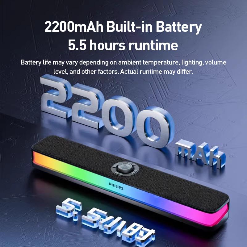 Philips Bluetooth-динамик SPA6109 со скрытым микрофоном и RGB-подсветкой