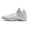 Li Ning Jiao Ao Angel Mesh Fabric 2023 Новые износостойкие баскетбольные кроссовки для активного отдыха с амортизацией среднего размера для мужчин, стандартные белые ABFT035-9