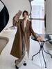 2025 Spring/Autumn Korean Style Women's Mid-Length Blazer: Casual, Slimming, Over-the-Knee Trench Coat