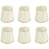 6Pcs Fabric Cloth Lampshade Lamp Cover Replacement for E14 Chandelier Wall Lamps Beige
