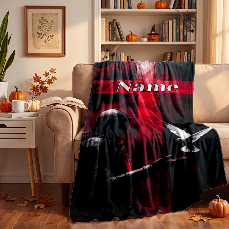 Holy Knight Custom Flannel Blankets Soft Warm Cozy Throws for Home Decor Holiday Gifts