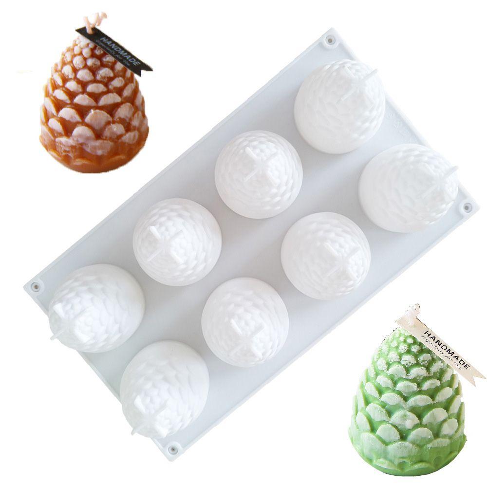 Gift Cake Tools Silicone Chocolate Mold Christmas Decor Resin Mold Pine Cone Mould Cupcake DIY