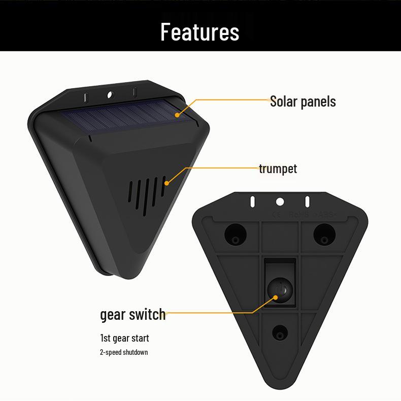 Уличный солнечный отпугиватель птиц для дома, балкона, фермы, сада и огорода