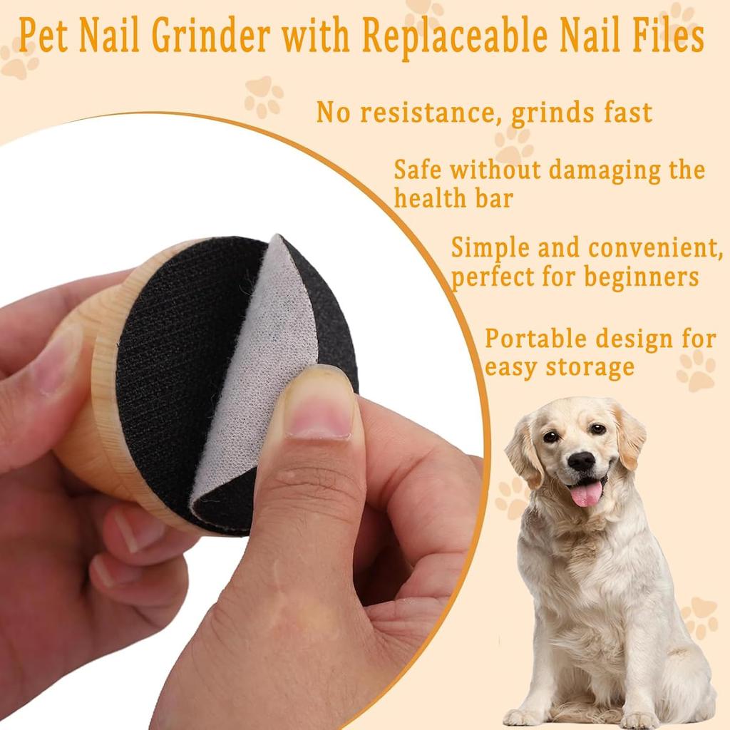 Generic Dog Nail File with 4 Pcs Replacement Frosted Sheets, Scratch Board Pad for Dog and Cat Nails Grinder
