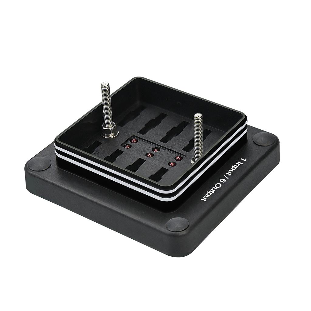 6-контактный блок с держателем коробки цепи заземления для защитной крышки светодиодная индикация болтовые клеммы для автомобиля морской низкий профиль отрицательная шина водонепроницаемый