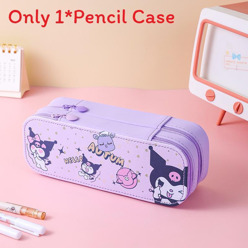 Melody Large Capacity Pu Pencil Case For Kids And Teens