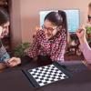Chess Set Portable Travel Board Games PU Leather Roll Up Chess Game Set for Kids Adults