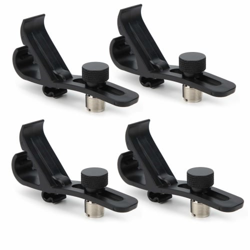 4 штуки Зажимы для микрофона барабана, Ударопрочный фиксированный держатель для музыкальных инструментов, Приспособление для фиксации заготовки, Зажим для микрофона барабана, Зажим для тома, Зажим для малого барабана
