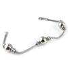 [K9370] - Silver 'Choreography' Steel Bracelet - 19 Cm 9 Mm