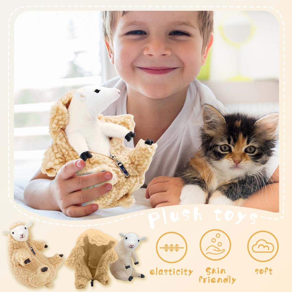 Rokko Mountain Ranch Shaved Lamb Японская плюшевая очищенная кукла-ягненок Мягкая игрушка-животное Милая кукла