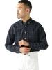 Shirt Indigo Check Button Down Shirt S 38110107139 [Beams Plus] L/S Men's INDIGO_BLACK_WATCH