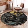 Batman Pattern Round Rug, Indoor/Outdoor Mat, for Picnic, Gameroom, Bedroom, Office, Living Room, Home Decor Carpet, Birthday Gift