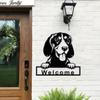 1pc Dog Welcome Metal Wall Art Gordon Setter Dog Wall Sign, Perfect Decoration for Home, Living Room, or Office Decor