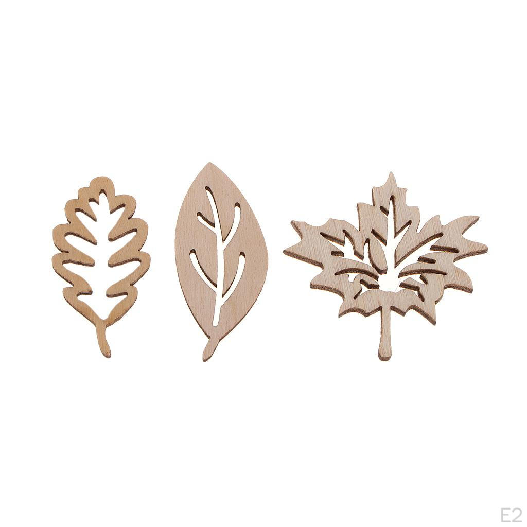 50x Wooden Sheets Sheet Handicrafts Tags Scattered Decoration